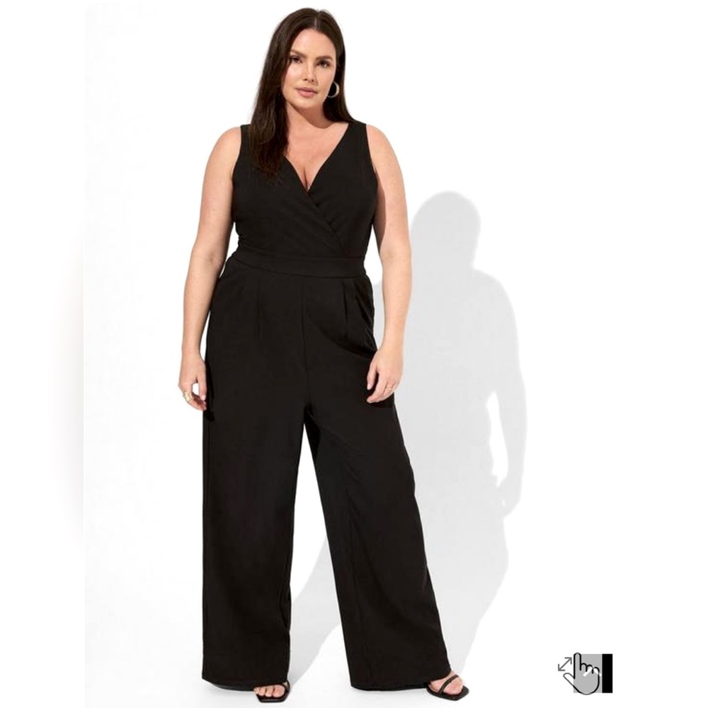 Woman’s black jumpsuit from Torrid size 16.